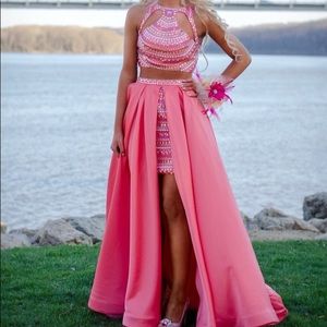 Coral Rachel Allan Two Piece dress (0-2)